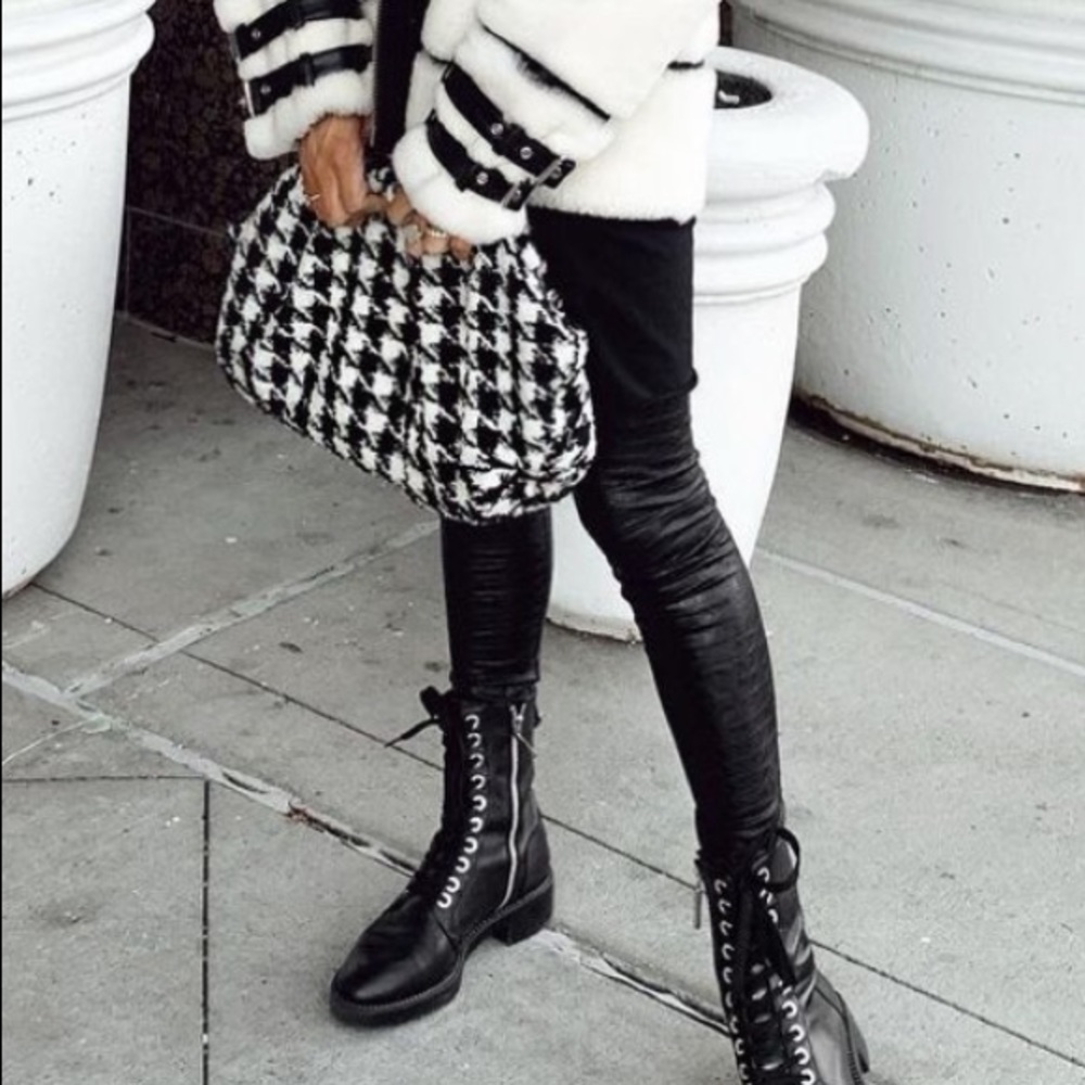 Tweed Houndstooth Clutch NEW